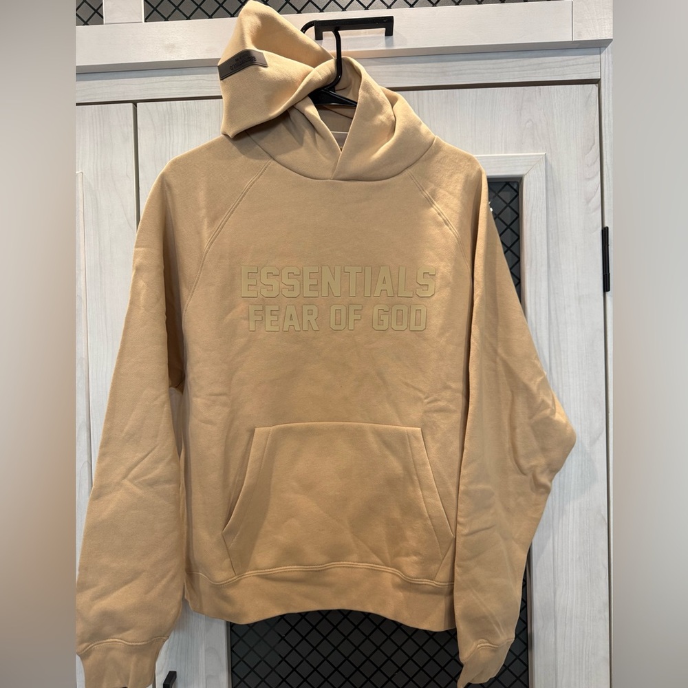ESSENTIALS FEAR OF GOD MENS MULTIPLE SIZES HOODIE SAND